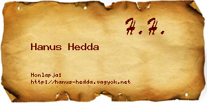 Hanus Hedda névjegykártya